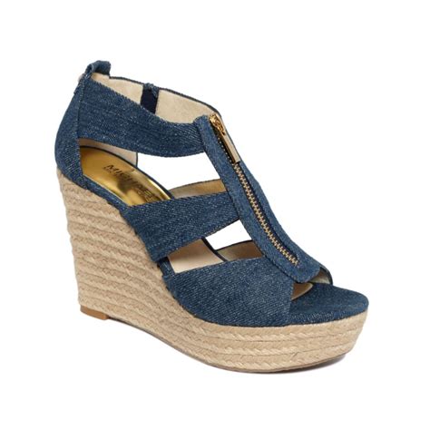 michael kors denim wedges.